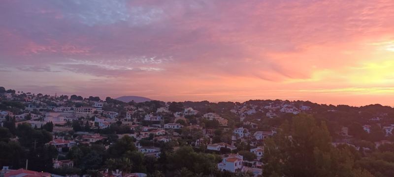 Panoramic sunset over Benissa